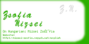 zsofia mizsei business card